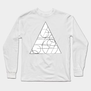 Geometric modern black white abstract Long Sleeve T-Shirt